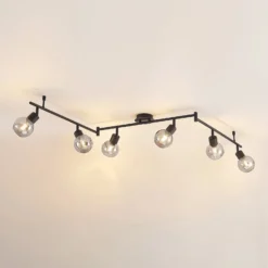 Lindby Eridia Deckenstrahler schwarz 6-fl., lang