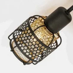 Lindby Eudoria Deckenlampe 5-flammig schwarz/gold