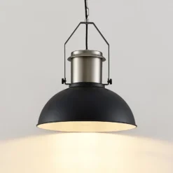 Lindby Freitjof Hängelampe schwarz/nickel matt