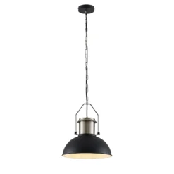 Lindby Freitjof Hängelampe schwarz/nickel matt