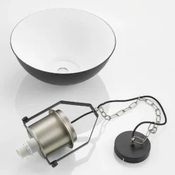 Lindby Freitjof Hängelampe schwarz/nickel matt