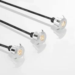 Lindby Gracelle LED-Bodeneinbaulampe, 3 Stück rund