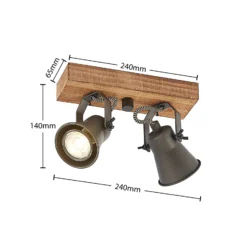 Lindby Grandesa Deckenstrahler, zweiflammig