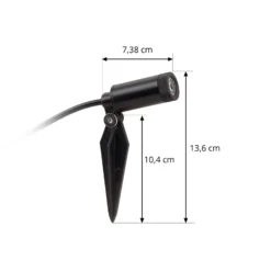 Lindby Heath LED-Erdspießleuchte, 4er-Set, schwarz