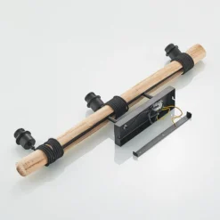 Lindby Hängelampe Amilia, Stoff, 3-flg., rot/grau/schwarz