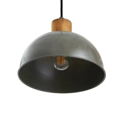 Lindby Hängelampe Durbis, 116 cm, 4-flammig, grau, Holz, E27