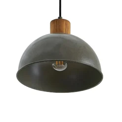 Lindby Hängelampe Durbis, 149 cm, 5-flammig, grau, Holz, E27