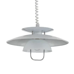 Lindby Hängelampe Nadija, weiß, 43 cm, höhenverstellbar, E27