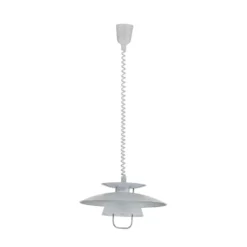 Lindby Hängelampe Nadija, weiß, 43 cm, höhenverstellbar, E27