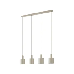 Lindby Hängelampe Ovelia, beige, 4-flammig, Metall, E27