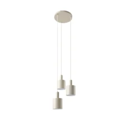 Lindby Hängelampe Ovelia, beige, 3-flammig, Metall, E27
