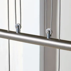 Lindby Hängelampe Simeon, nickelfarben, Glas, 73 cm, E14