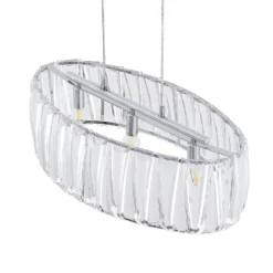 Lindby Hängelampe Sofia, 68 cm, 3-flammig, E14, chrom/klar