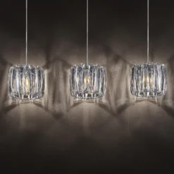 Lindby Hängelampe Sofia, 107 cm, 3-flammig, E14, chrom/klar