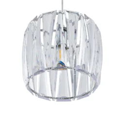 Lindby Hängelampe Sofia, 107 cm, 3-flammig, E14, chrom/klar