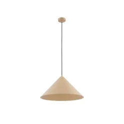 Lindby Hängeleuchte Clarine, beige, Ø 50 cm, Metall