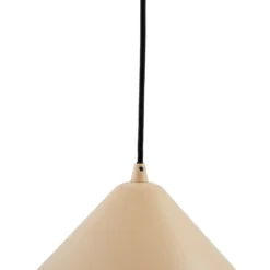 Lindby Hängeleuchte Clarine, beige, Ø 50 cm, Metall