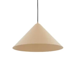 Lindby Hängeleuchte Clarine, beige, Ø 50 cm, Metall