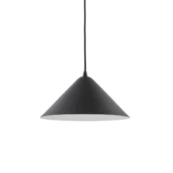 Lindby Hängeleuchte Clarine, schwarz/weiß, Ø 32 cm, Metall