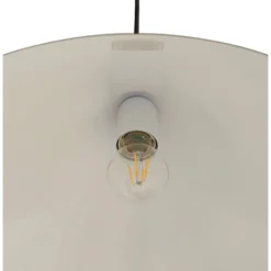 Lindby Hängeleuchte Clarine, walnuss, Ø 50 cm, Metall