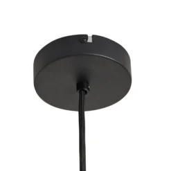 Lindby Hängeleuchte Clarine, walnuss, Ø 50 cm, Metall