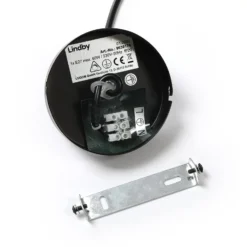Lindby Hängeleuchte Cliona, schwarz, Metall, Ø 31 cm, E27
