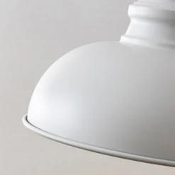 Lindby Hängeleuchte Cliona, weiß, Metall, Ø 31 cm, E27