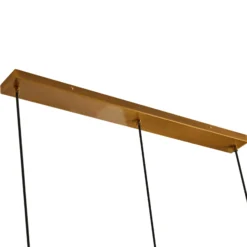 Lindby Hängeleuchte Drakar, Ø 22 cm, 3-flg., amber, Glas