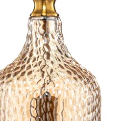 Lindby Hängeleuchte Drakar, 3-flg., amber, Glas, Ø 19,5 cm