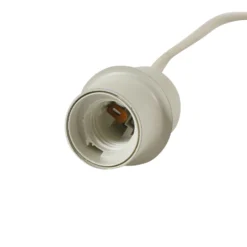 Lindby Hängeleuchte Elover, beige, Ø 45 cm, Eisen