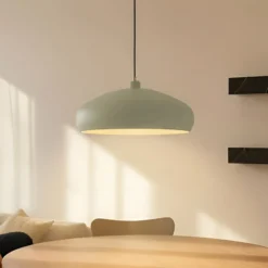 Lindby Hängeleuchte Elover, hellgrün, Ø 45 cm, Eisen