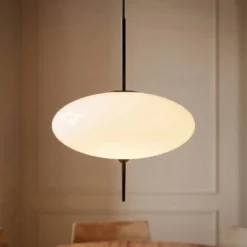 Lindby Hängeleuchte Hikari, Ø 30 cm, weiß, Glas, E14