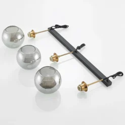 Lindby Hängeleuchte Hiwana, rauchgrau, Glas, 3-flammig