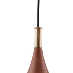 Lindby Hängeleuchte Jarl, braun, Metall, Ø 35 cm, G9