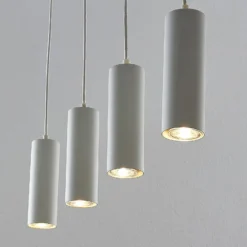 Lindby Hängeleuchte Joffrey, 76 cm, weiß, 4-flg., GU10