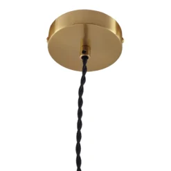 Lindby Hängeleuchte Nolane, Ø 11 cm, Keramik, weiß/messing