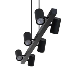 Lindby Hängeleuchte Savoli, 116 cm, schwarz, 6-flg., Stahl