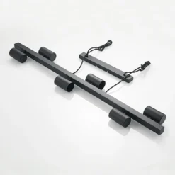 Lindby Hängeleuchte Savoli, 116 cm, schwarz, 6-flg., Stahl