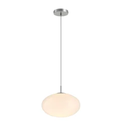 Lindby Hängeleuchte Sonika, Ø 40 cm, nickelfarben, Glas, E27