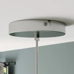 Lindby Hängeleuchte Sonika, Ø 40 cm, nickelfarben, Glas, E27