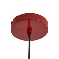 Lindby Hängeleuchte Tivra, rot glänzend, Ø 35 cm, Metall