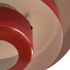 Lindby Hängeleuchte Tivra, rot glänzend, Ø 35 cm, Metall