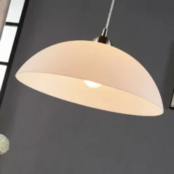 Lindby Hängeleuchte Valeria, weiß, Glas, Ø 40 cm, E27