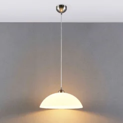Lindby Hängeleuchte Valeria, weiß, Glas, Ø 40 cm, E27