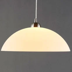 Lindby Hängeleuchte Valeria, weiß, Glas, Ø 40 cm, E27