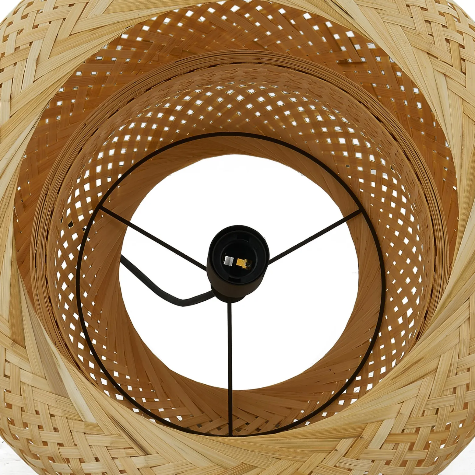 Lindby Hängeleuchte Venora, Ø 40 cm, einstufig, Bambus,E27