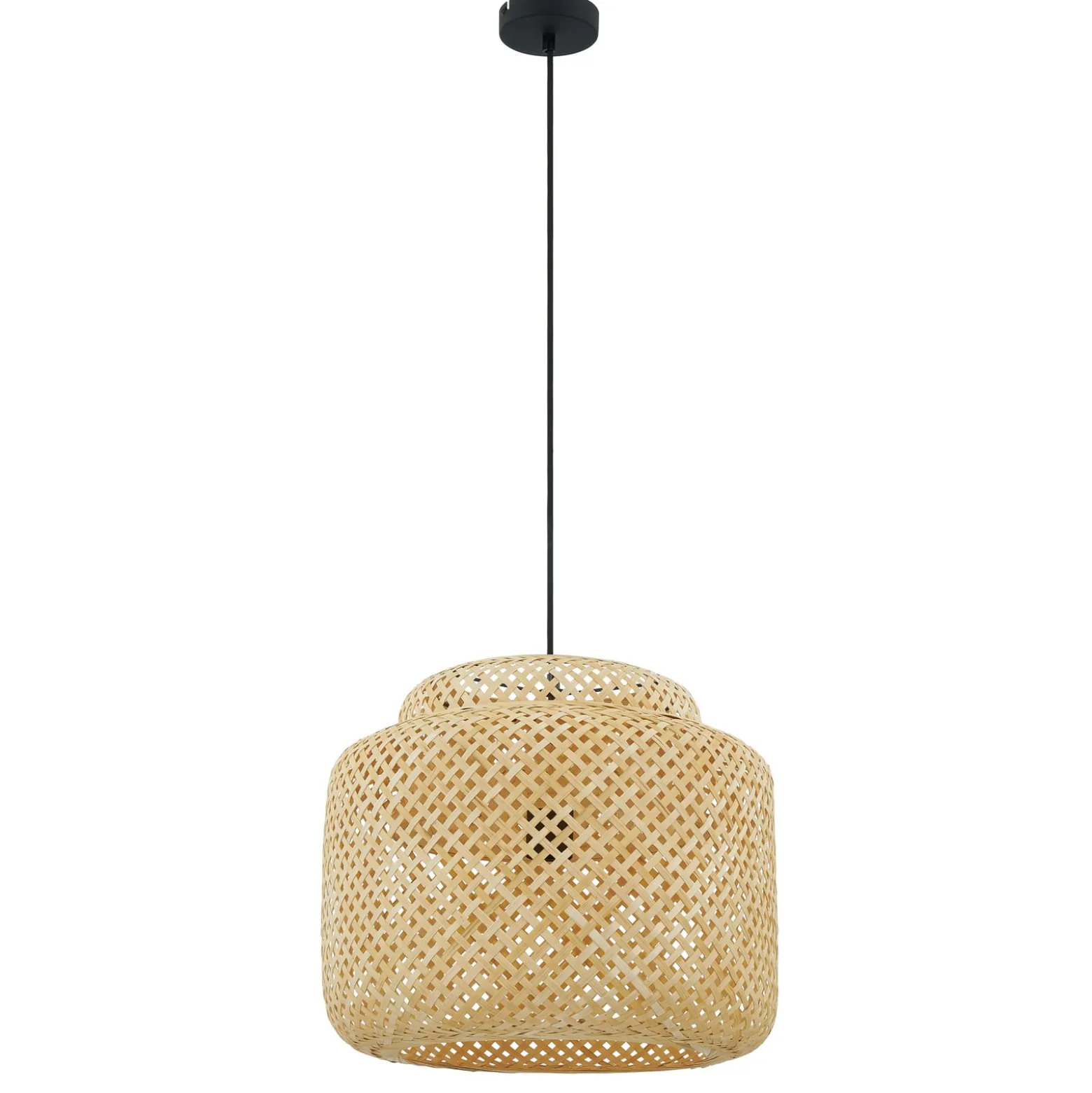 Lindby Hängeleuchte Venora, Ø 40 cm, einstufig, Bambus,E27