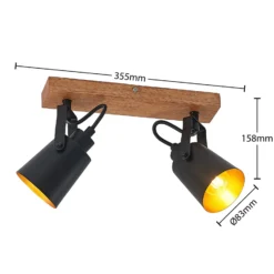 Lindby Kimban Deckenstrahler, zweiflammig