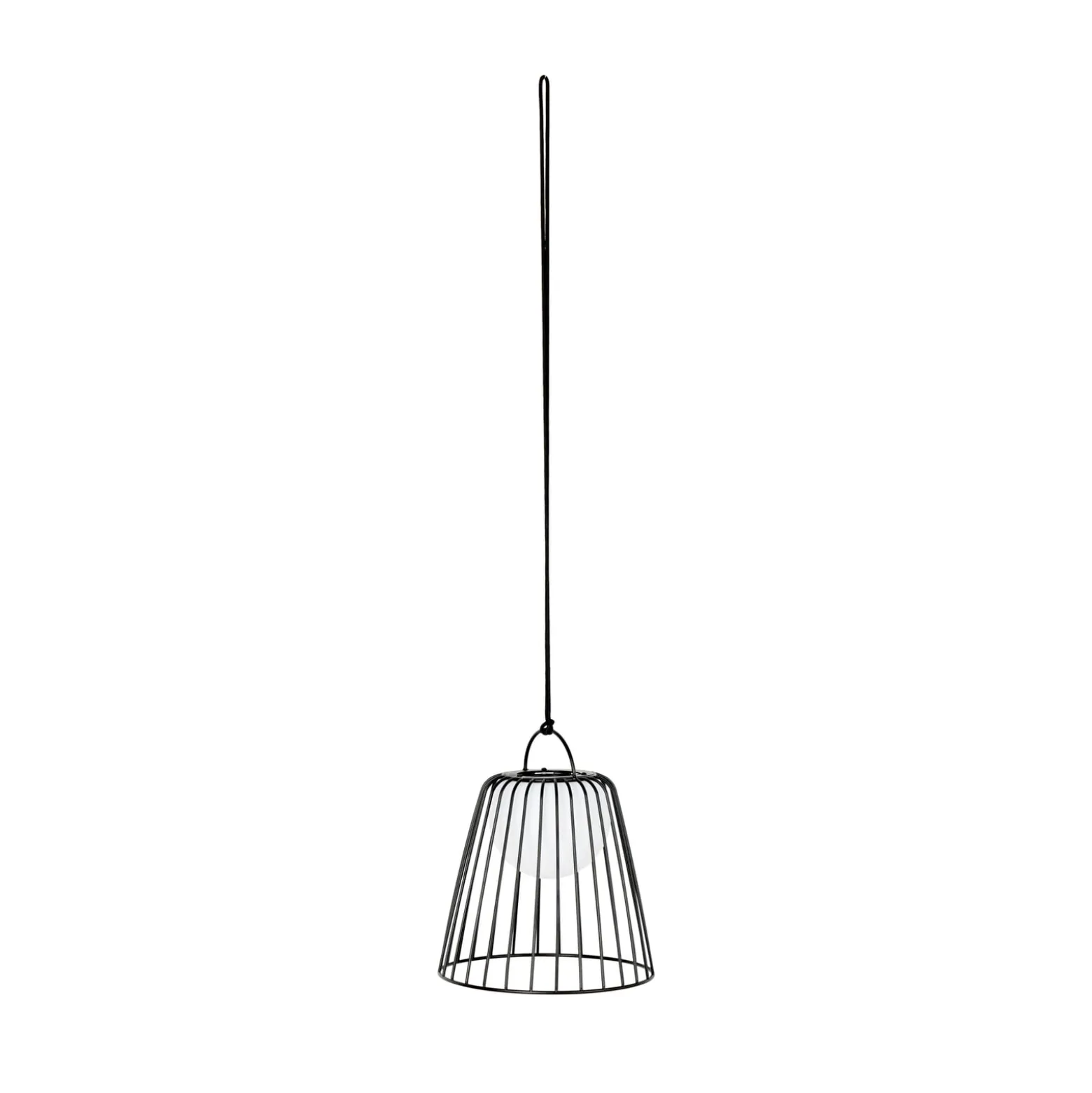 Lindby LED-Akku-Außenhängeleuchte Levino, schwarz, Metall