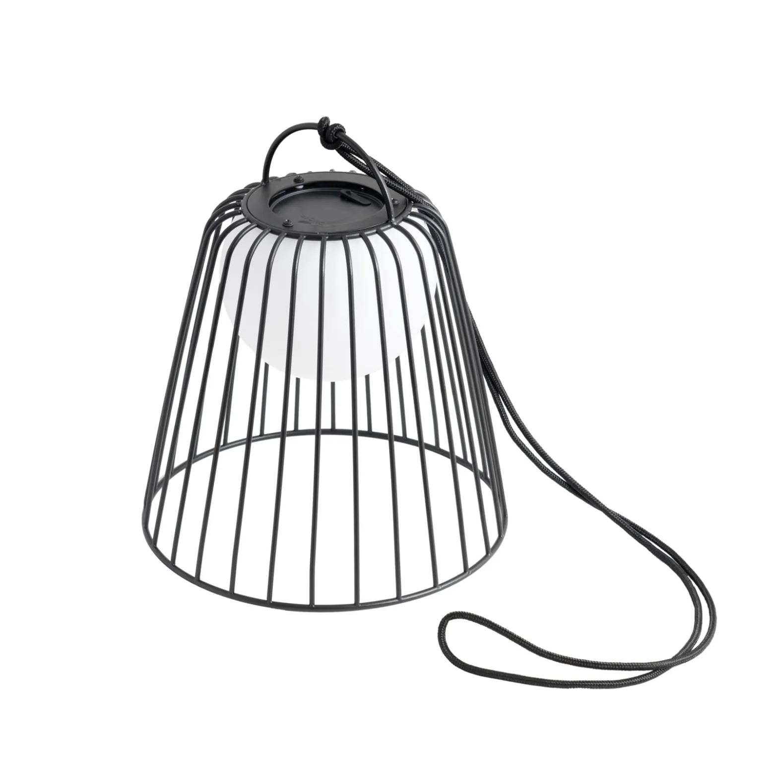 Lindby LED-Akku-Außenhängeleuchte Levino, schwarz, Metall